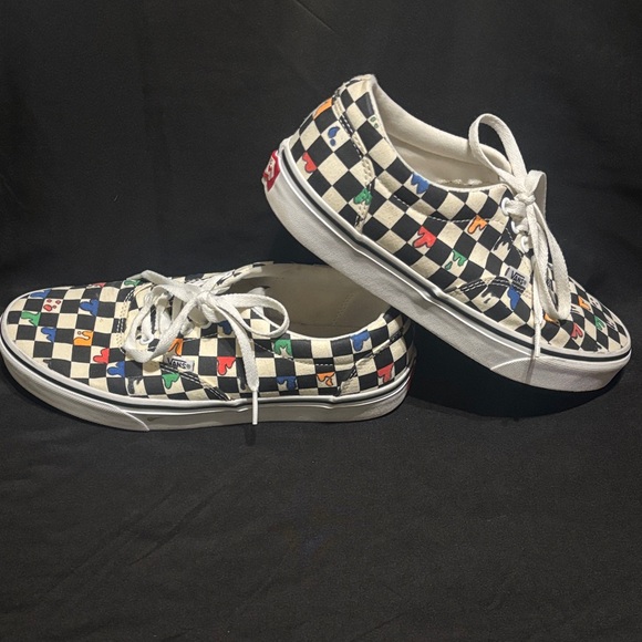 Vans Shoes - Vans Checkered Sneakers with Multicolor Accents Women’s size 7.5